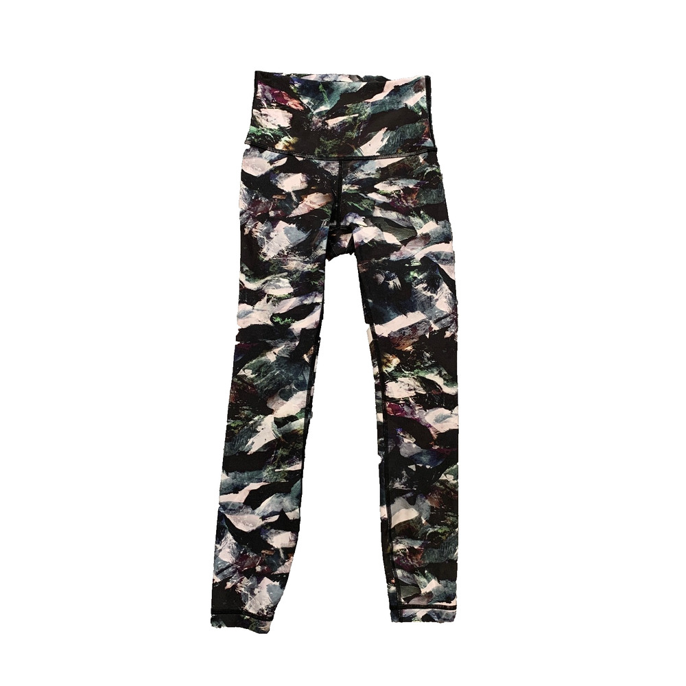 Lululemon Leggings Womens 2 Multi Glacier Camo Starlight Wunder Under High Rise